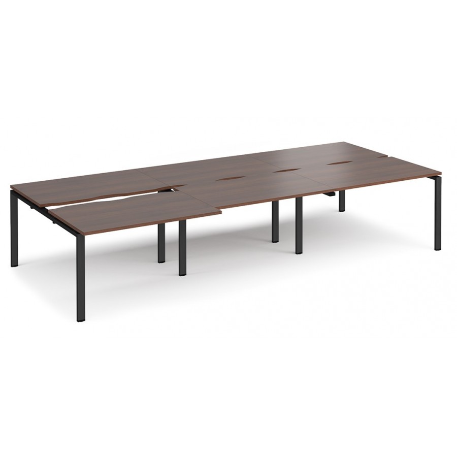 Adapt 1600mm Deep Sliding Top Triple Back to Back Bench Desk